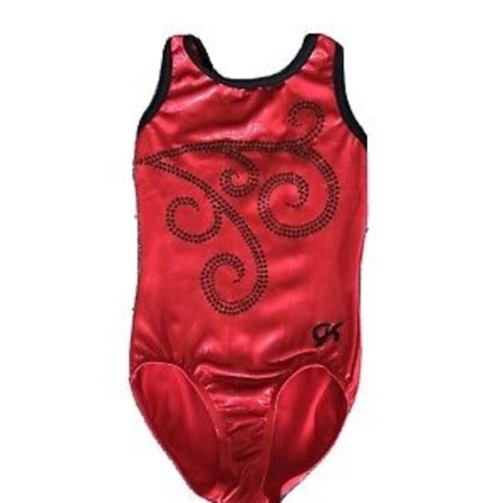 Red Sparkly Gymnastics Leotard Adult Small